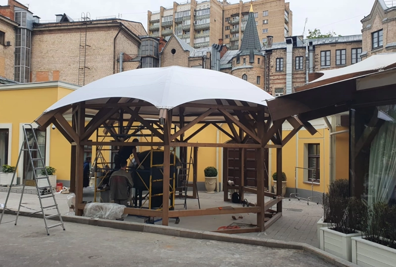 Беседка-барбекю